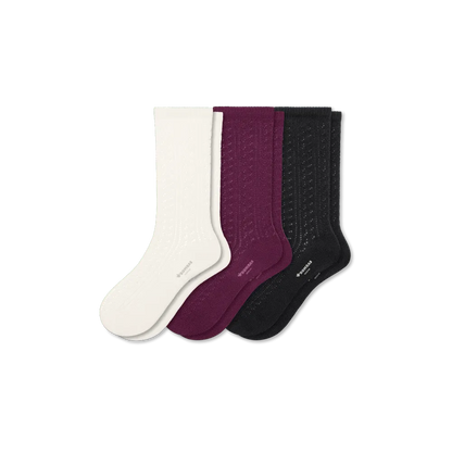 Women¡¯s Pointelle Calf Sock 3-Pack