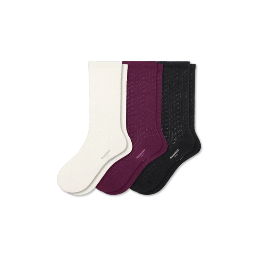 Women¡¯s Pointelle Calf Sock 3-Pack