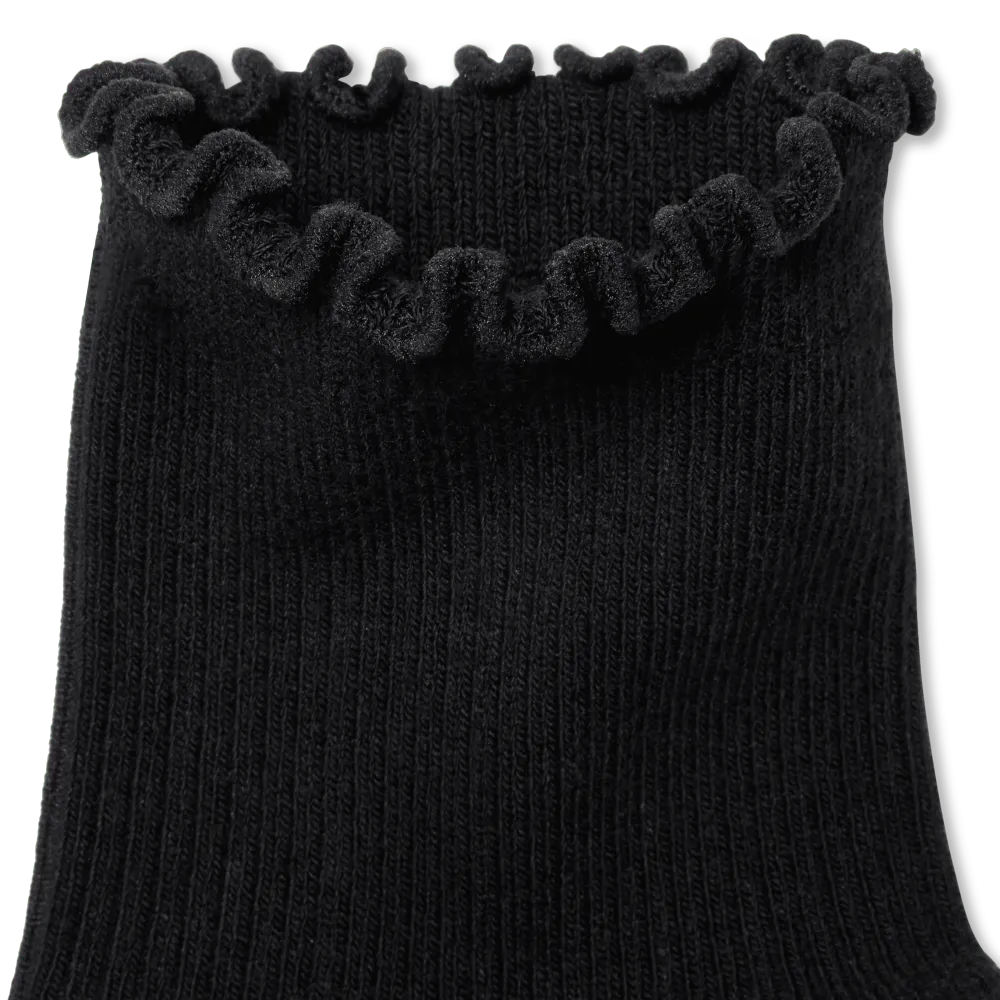 Women's Ruffle Rib Quarter Socks