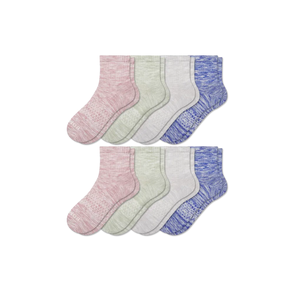 Women's Summer Slub Quarter Sock 8-Pack
