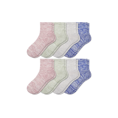Women's Summer Slub Quarter Sock 8-Pack