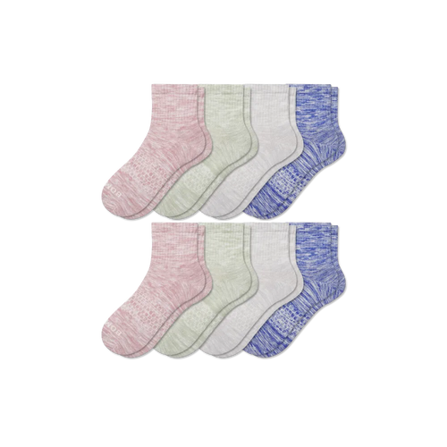 Women's Summer Slub Quarter Sock 8-Pack