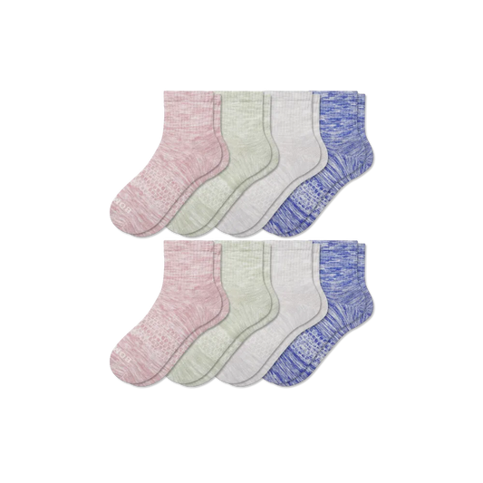 Women's Summer Slub Quarter Sock 8-Pack
