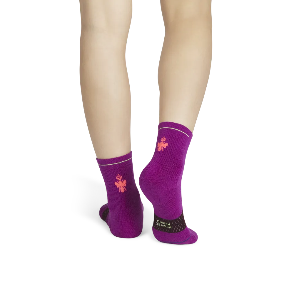 Women's Merino Wool Blend Athletic Quarter Socks