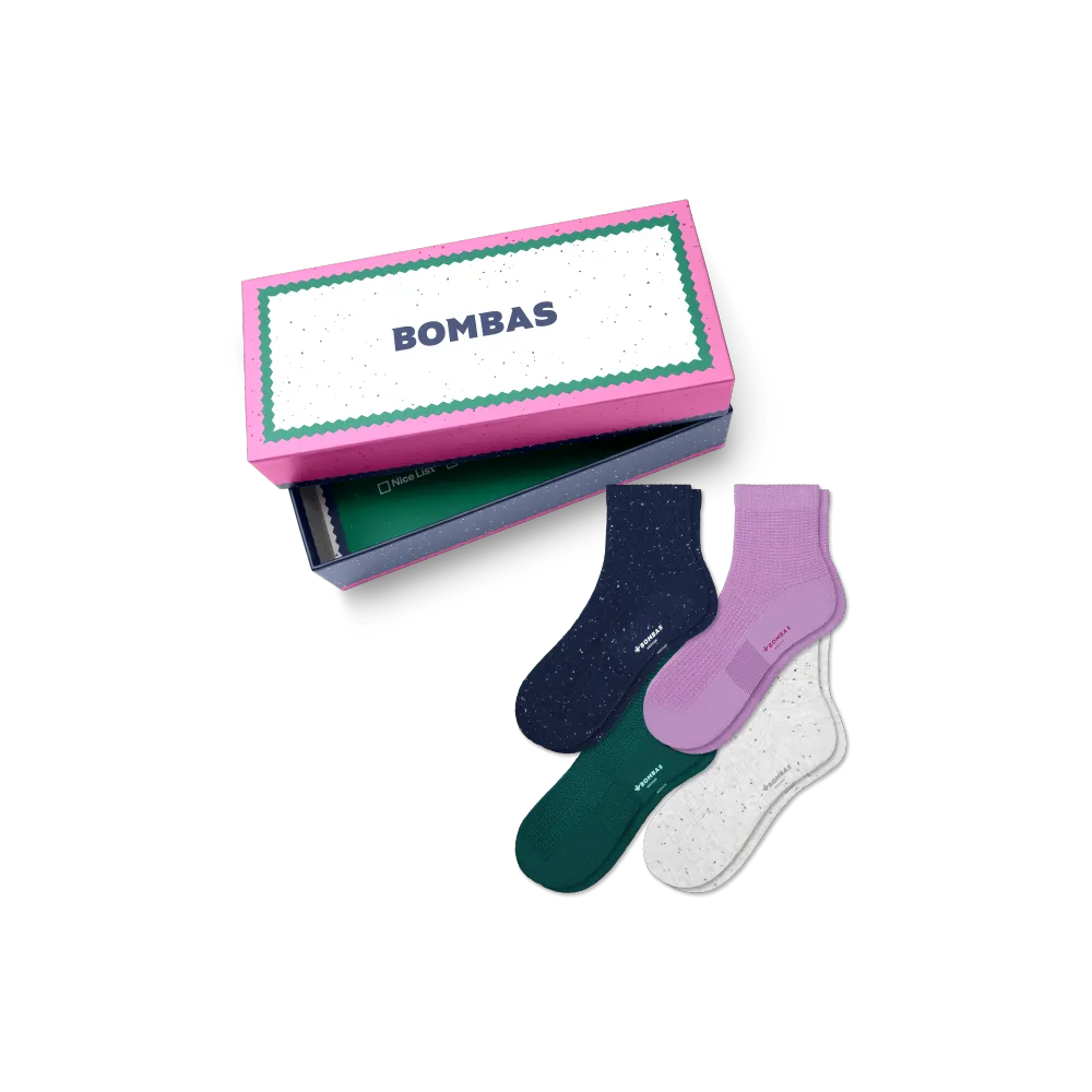 Women's Lightweight Quarter Sock 4-Pack Gift Box