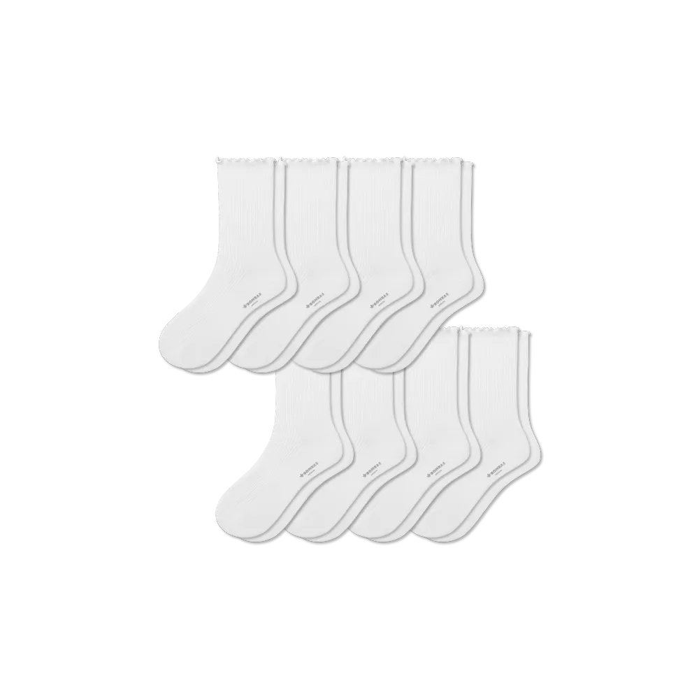 Women's Ruffle Rib Half Calf Sock 8-Pack
