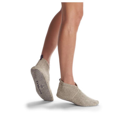 Women's Travel Compression Sock and Gripper Slipper 2-Pack