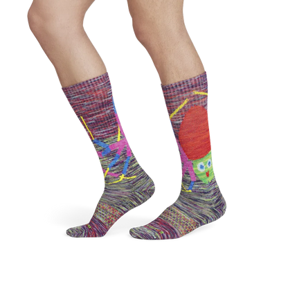 Adult Eric Carle Calf Sock 4-Pack & Book