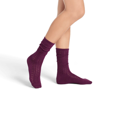 Women's Pointelle Calf Socks