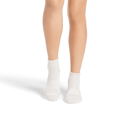 Women's Merino Wool Blend Roll-Top Gripper House Socks