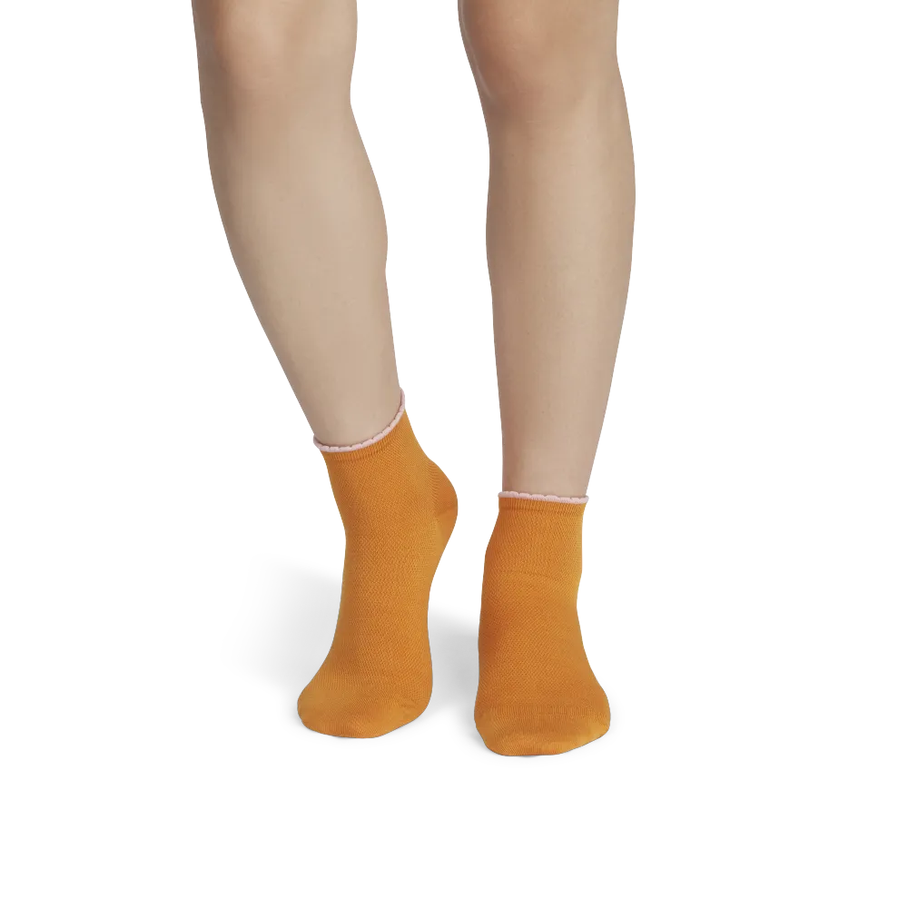 Women¡¯s Scallop Cuff Quarter Sock 4-Pack