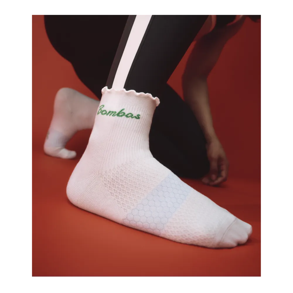 Women¡¯s Ruffle Athletic Quarter Sock 3-Pack