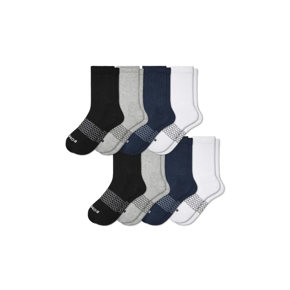 Women's Solids Half Calf Sock 8-Pack
