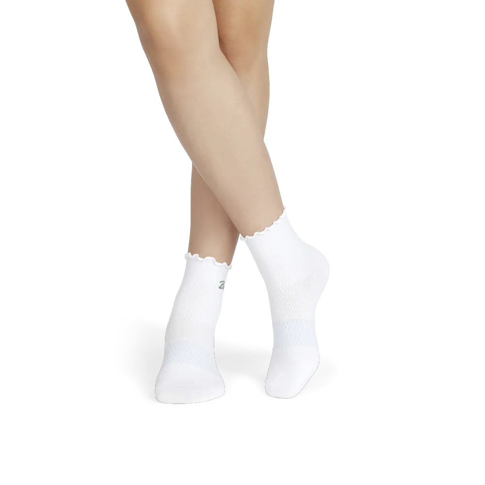 Women¡¯s Ruffle Athletic Quarter Sock 6-Pack