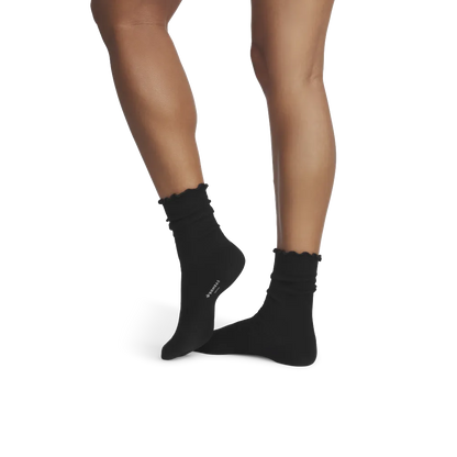 Women's Ruffle Rib Half Calf Socks