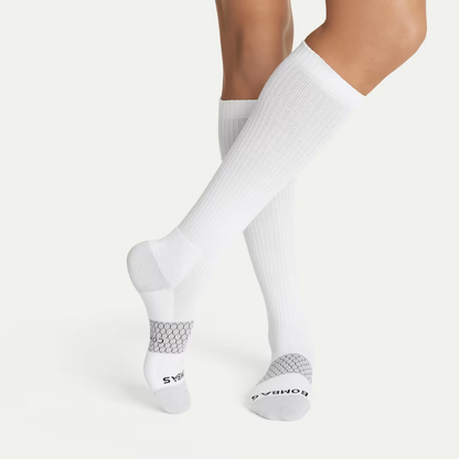 Women's Travel Compression Sock and Gripper Slipper 2-Pack