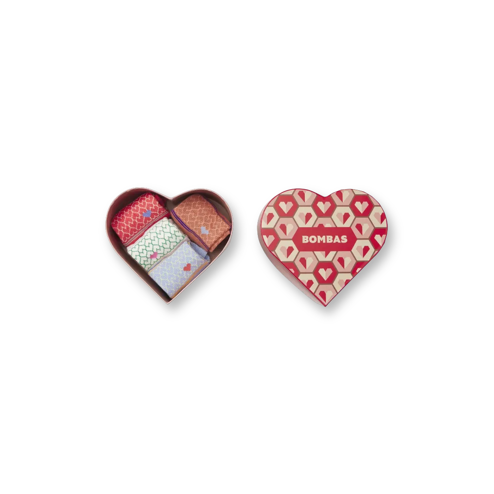 Women's Hearts Ankle Sock 4-Pack Gift Box