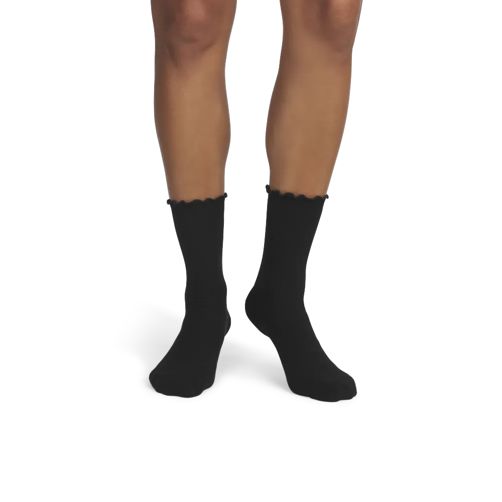 Women's Ruffle Rib Half Calf Sock 4-Pack