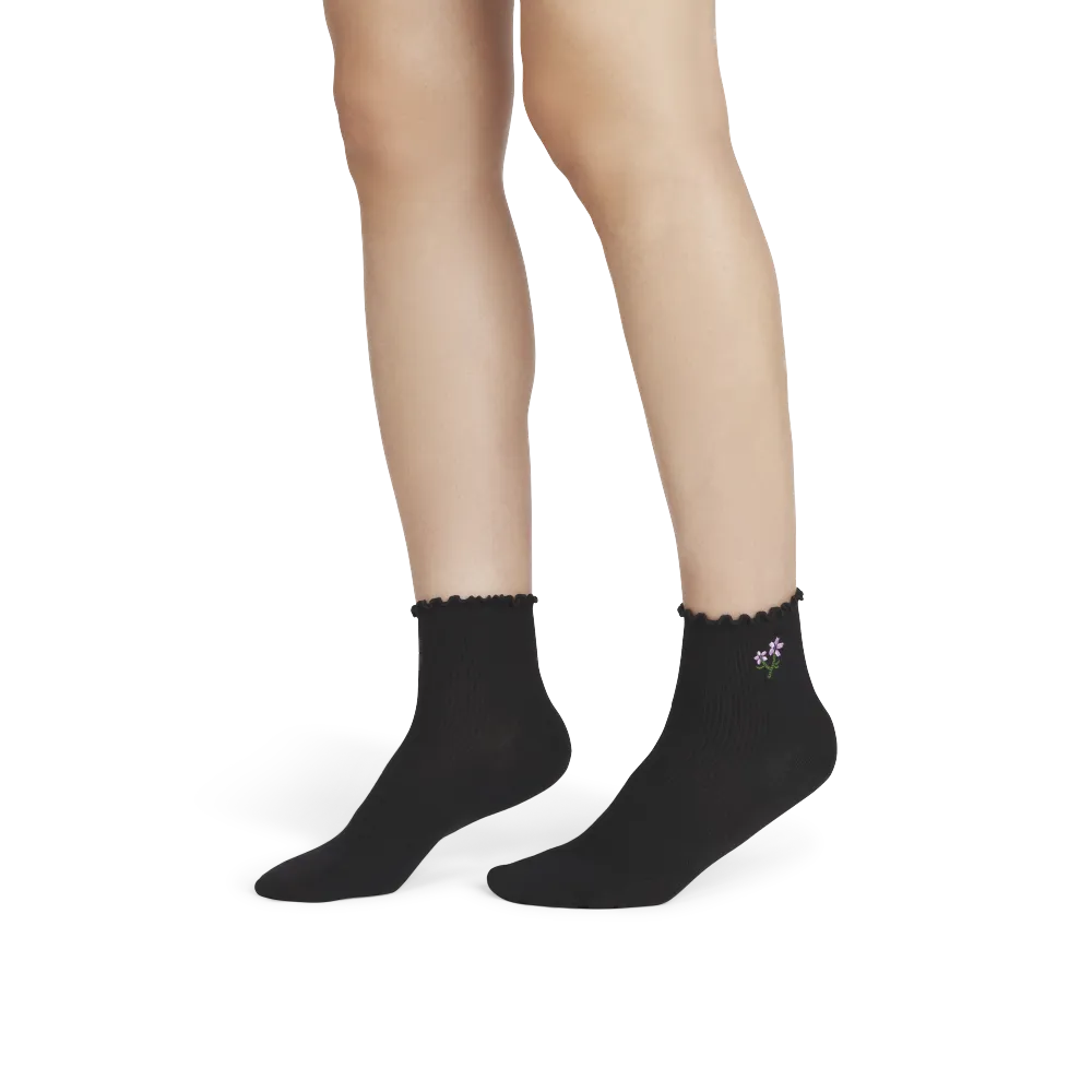 Women's Ruffle Rib Quarter Sock 4-Pack