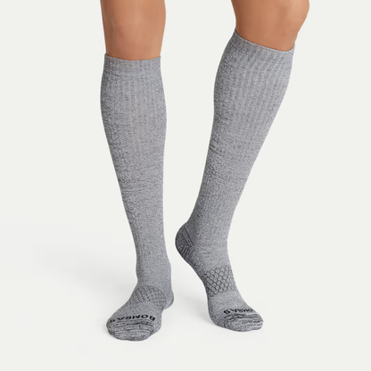 Women's Travel Compression Sock and Gripper Slipper 2-Pack