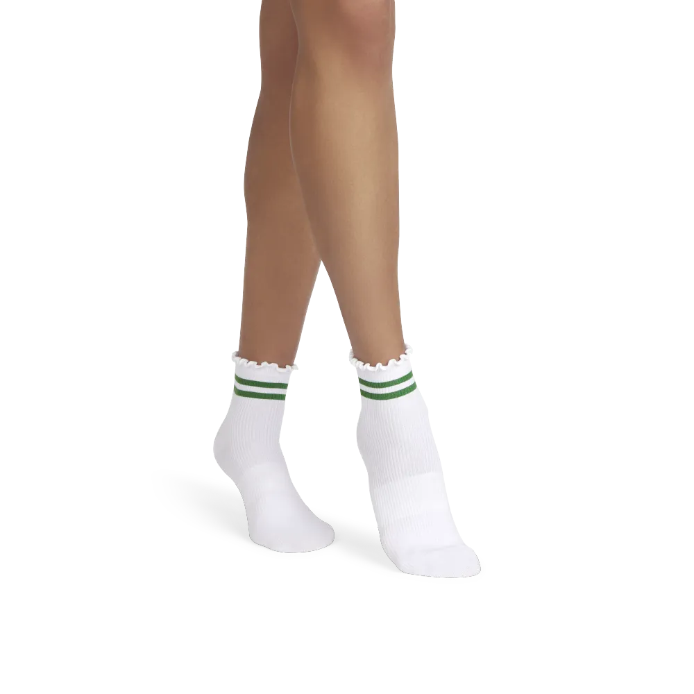 Women's Ruffle Rib Quarter Socks
