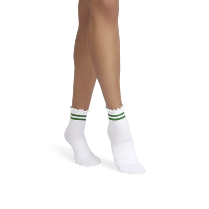 Women's Ruffle Rib Quarter Socks