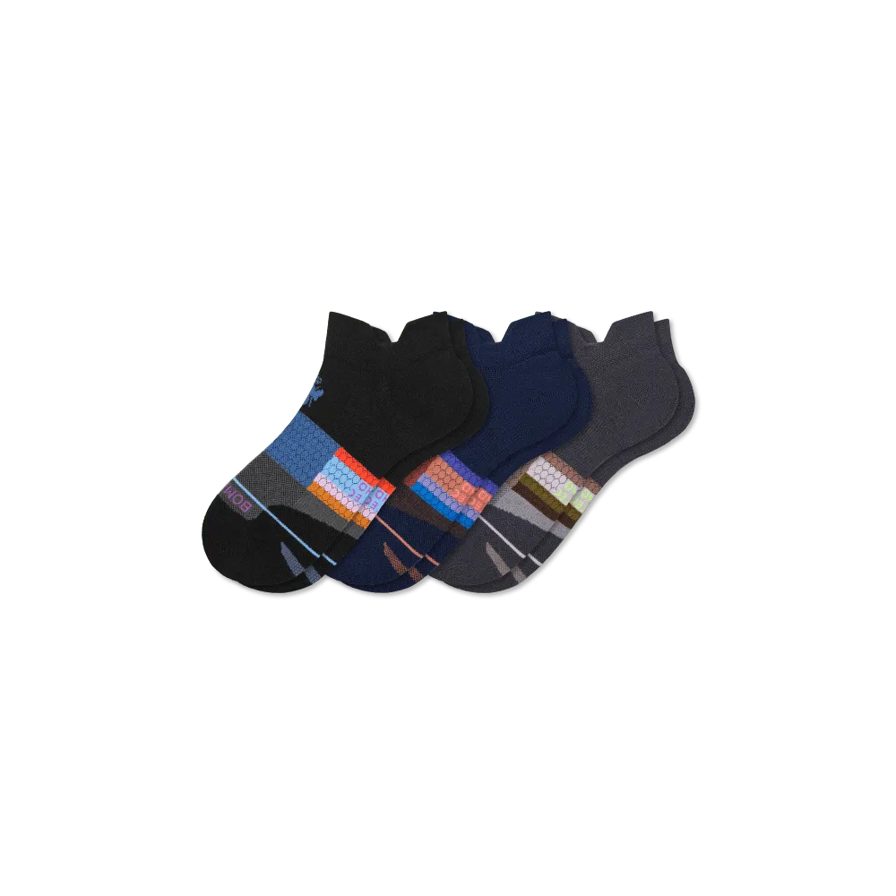 Women's Merino Wool Blend Athletic Ankle Sock 3-Pack