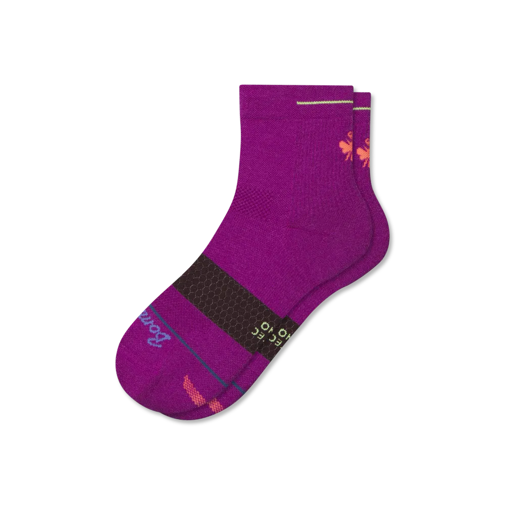Women's Merino Wool Blend Athletic Quarter Socks