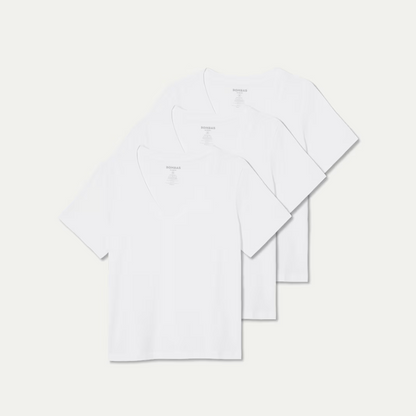 Women's Pima Cotton V-Neck T-Shirt 3-Pack