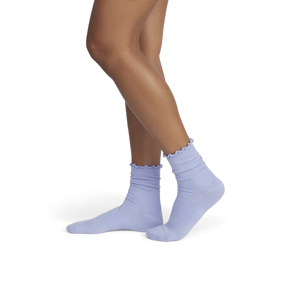 Women's Ruffle Rib Half Calf Socks