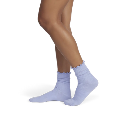 Women's Ruffle Rib Half Calf Socks