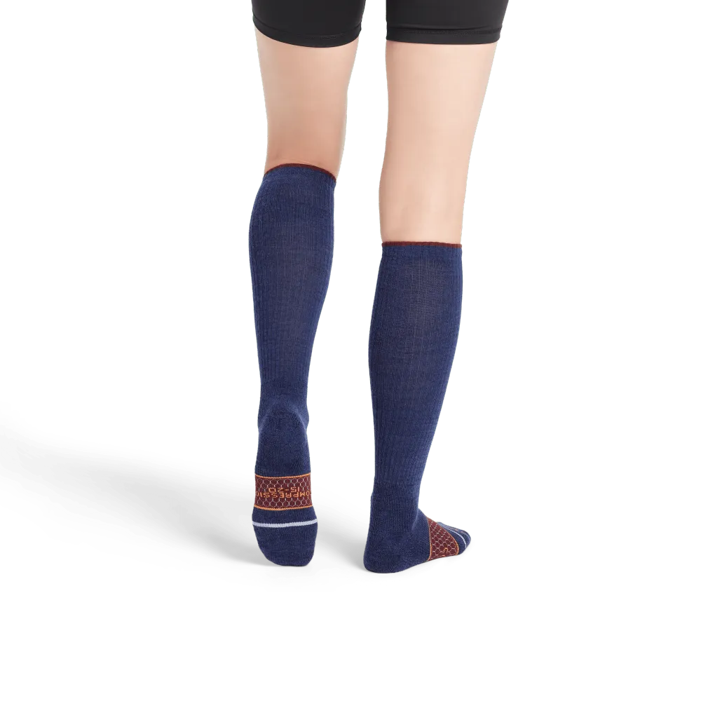 Women's Merino Wool Blend Everyday Compression Socks (15-20mmHg)