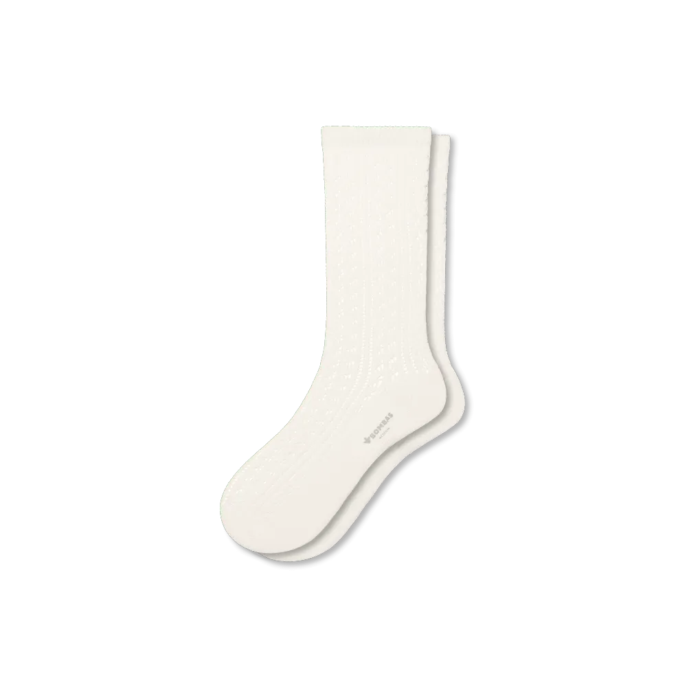 Women's Pointelle Calf Socks