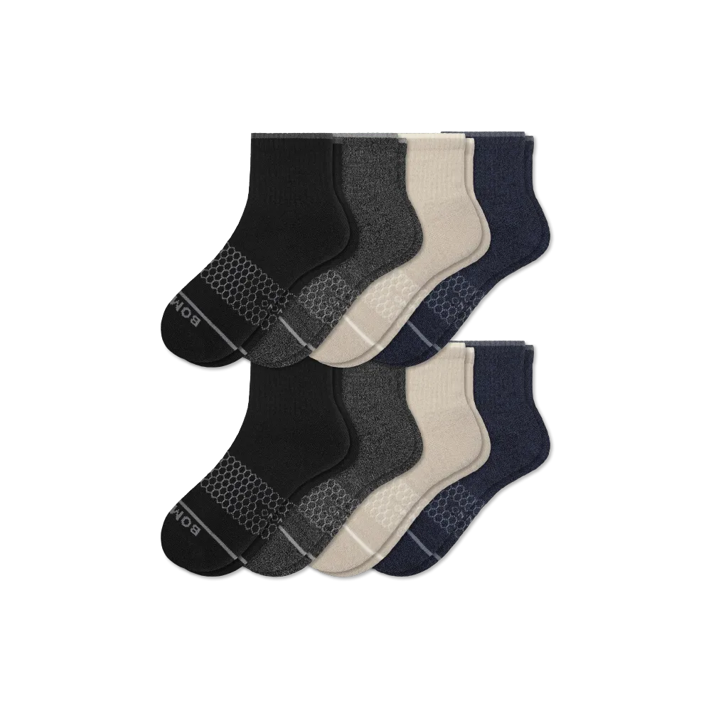 Women's Merino Wool Blend Quarter Sock 8-Pack