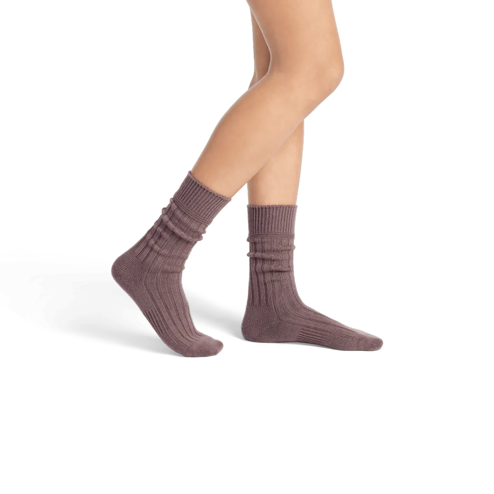 Women's Merino Cashmere Blend Rib Calf Sock 3-Pack