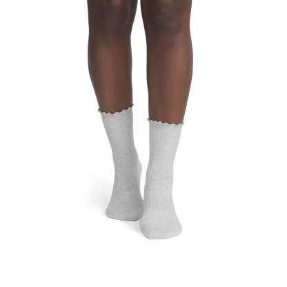 Women's Ruffle Rib Half Calf Socks