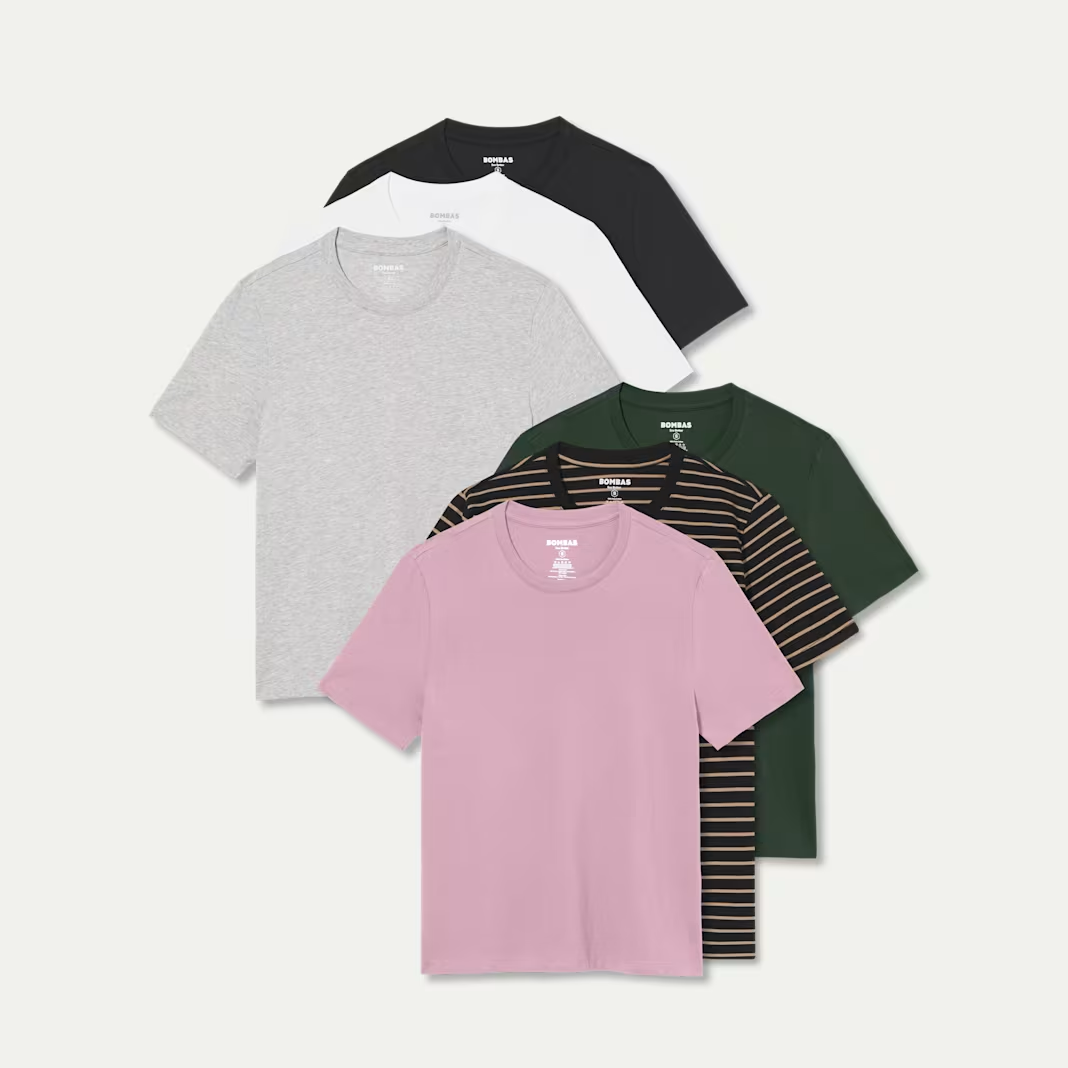 Women's Pima Cotton Crew Neck T-Shirt 6-Pack