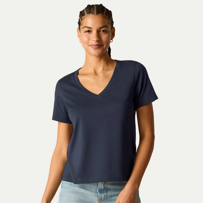Women's Pima Cotton V-Neck T-Shirt 3-Pack