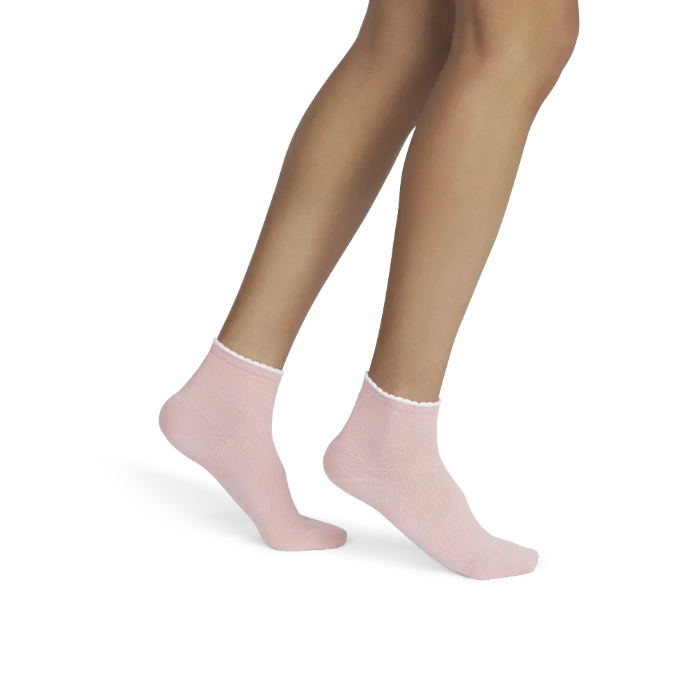 Women¡¯s Scallop Cuff Quarter Sock 4-Pack