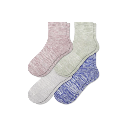Women's Summer Slub Quarter Sock 4-Pack