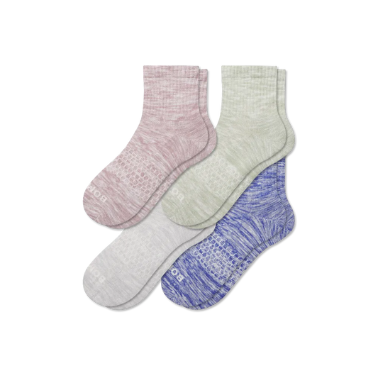 Women's Summer Slub Quarter Sock 4-Pack