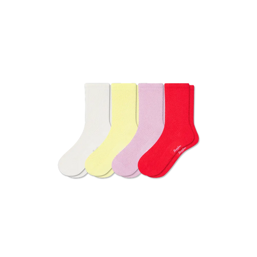 Women's Open Knit Half Calf Sock 4-Pack