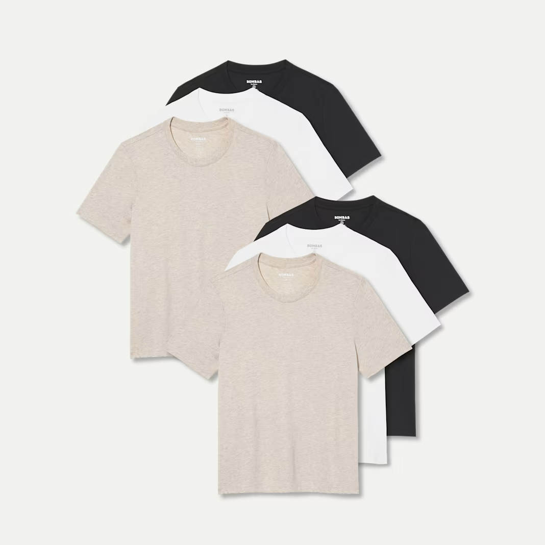 Women's Pima Cotton Crew Neck T-Shirt 6-Pack