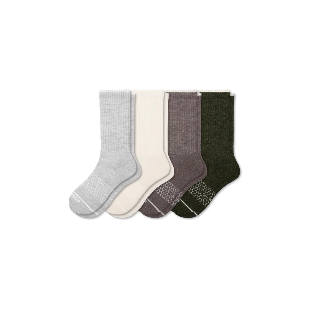 Women's Merino Wool Blend Calf Sock 4-Pack