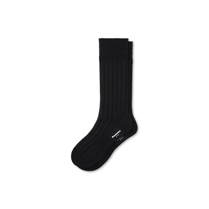 Women's Merino Cashmere Blend Rib Calf Socks