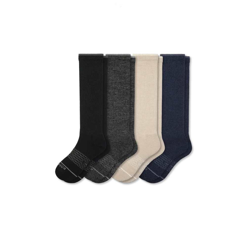Women's Merino Wool Blend Knee-High Sock 4-Pack