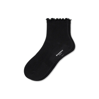 Women's Ruffle Rib Quarter Socks