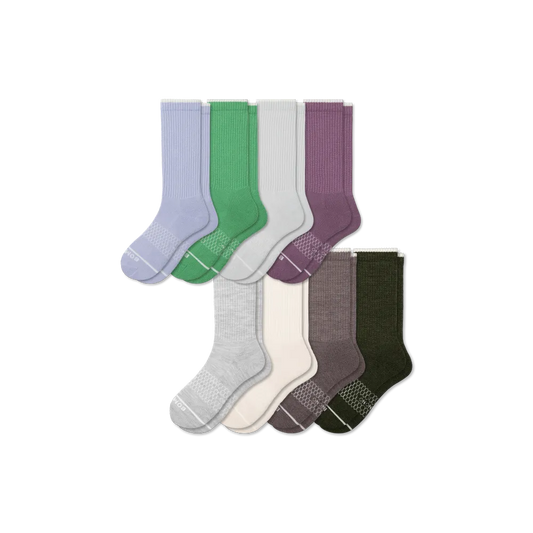 Women's Merino Wool Blend Calf Sock 8-Pack