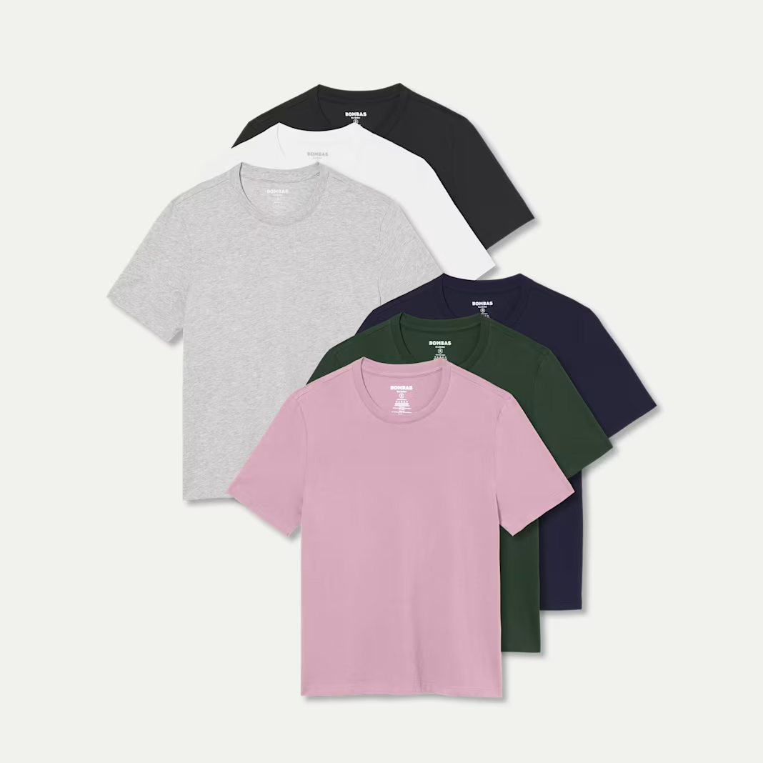 Women's Pima Cotton Crew Neck T-Shirt 6-Pack