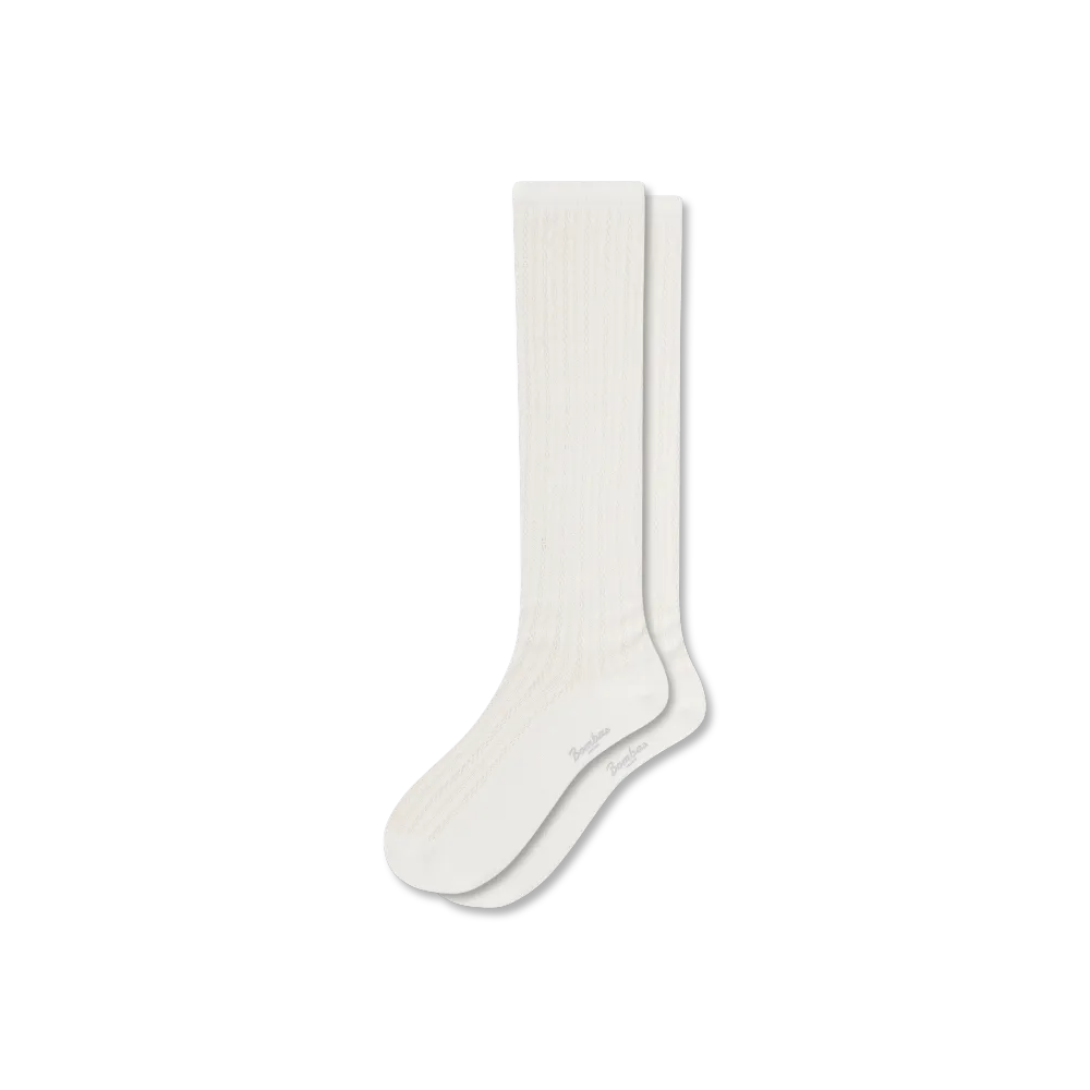 Women's Pointelle Knee High Socks